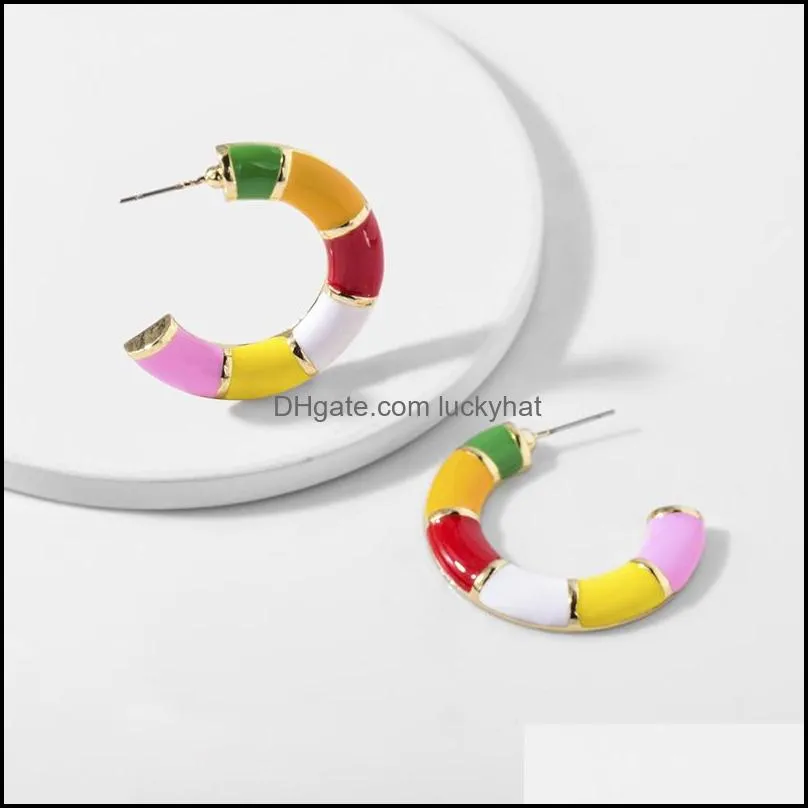 vintage alloy hoop earrings for women statement korean geometry big dangle drop earring ladies party ear jewelry
