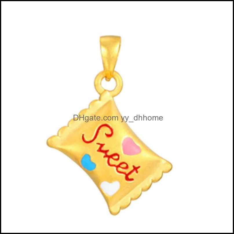 cute sweet charm necklace jewelry decoration gold heritage candy neck pendant mini sweet cand yydhhome