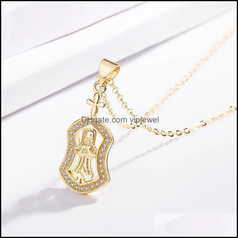 fashion exquisite jewelry exquisite round letter pendant jesus christ christian travelers patron saint pendants necklaces jewelry vipjewel