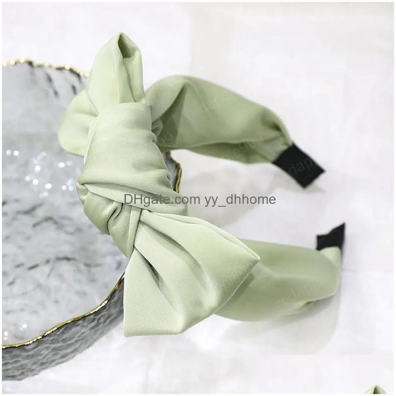 satin knot big bow hairband handmade headband customized hair accessories