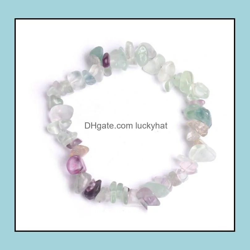  natural healing crystal bracelet sodalite chip gemstone stretch bracelet broken natural stone chakra beads bracelets fashion