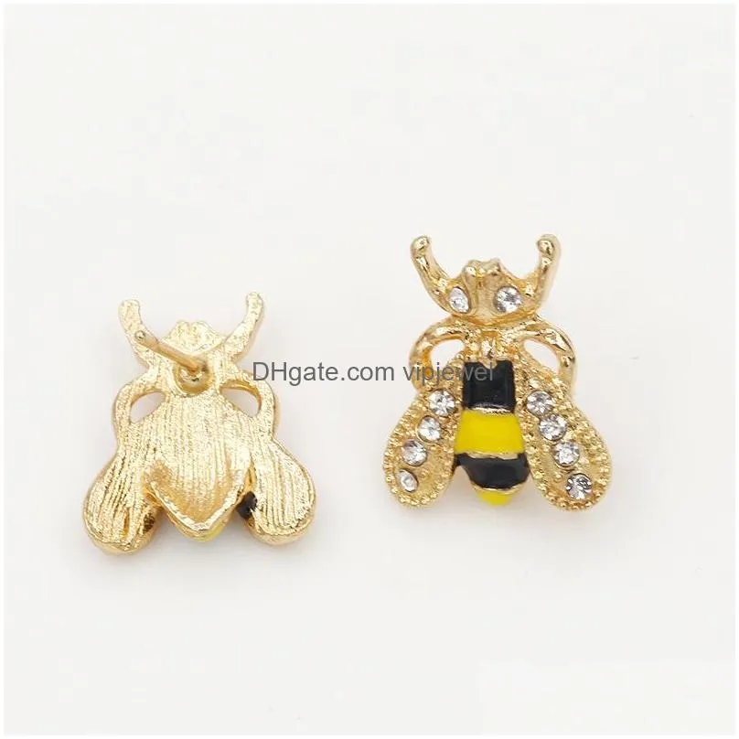 fashion jewelry glaze drop oil bee earrings stud earrings