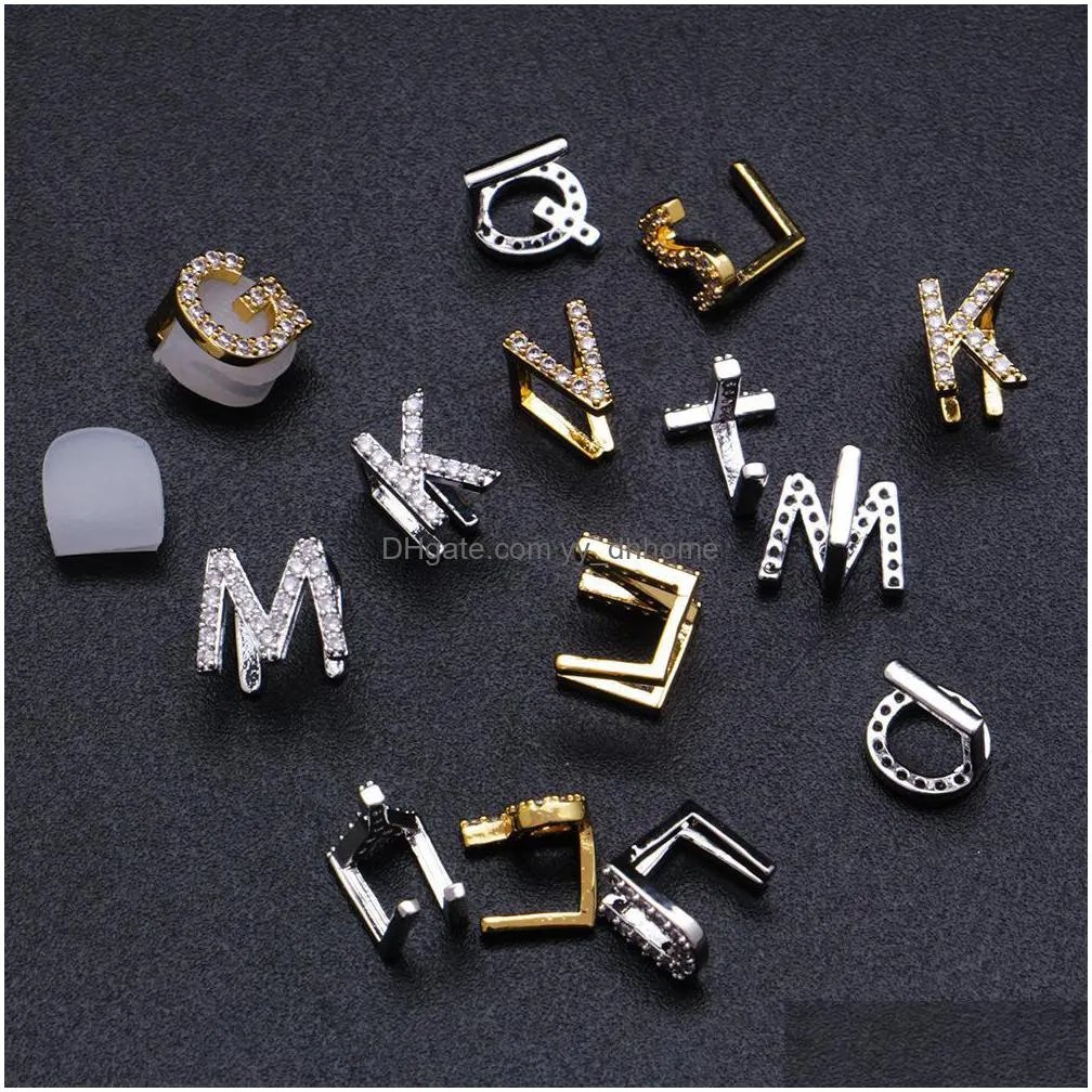 dental grills hiphop teeth model style 26 capital letters hip hop braces hip hop grillz gifts