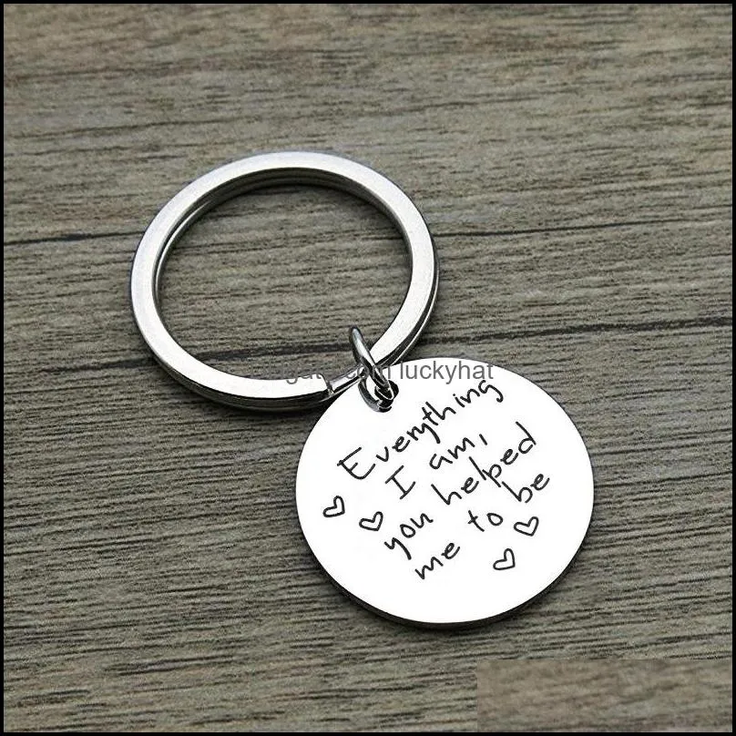 teachers day gift thank you for helping me grow keychains for women mens teacher stainless steel key chains fashion thanksgiving