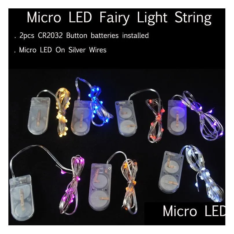 cr2032 cell battery operated 7ft 2m 20led mini led string light waterproof led fairy light for party wedding