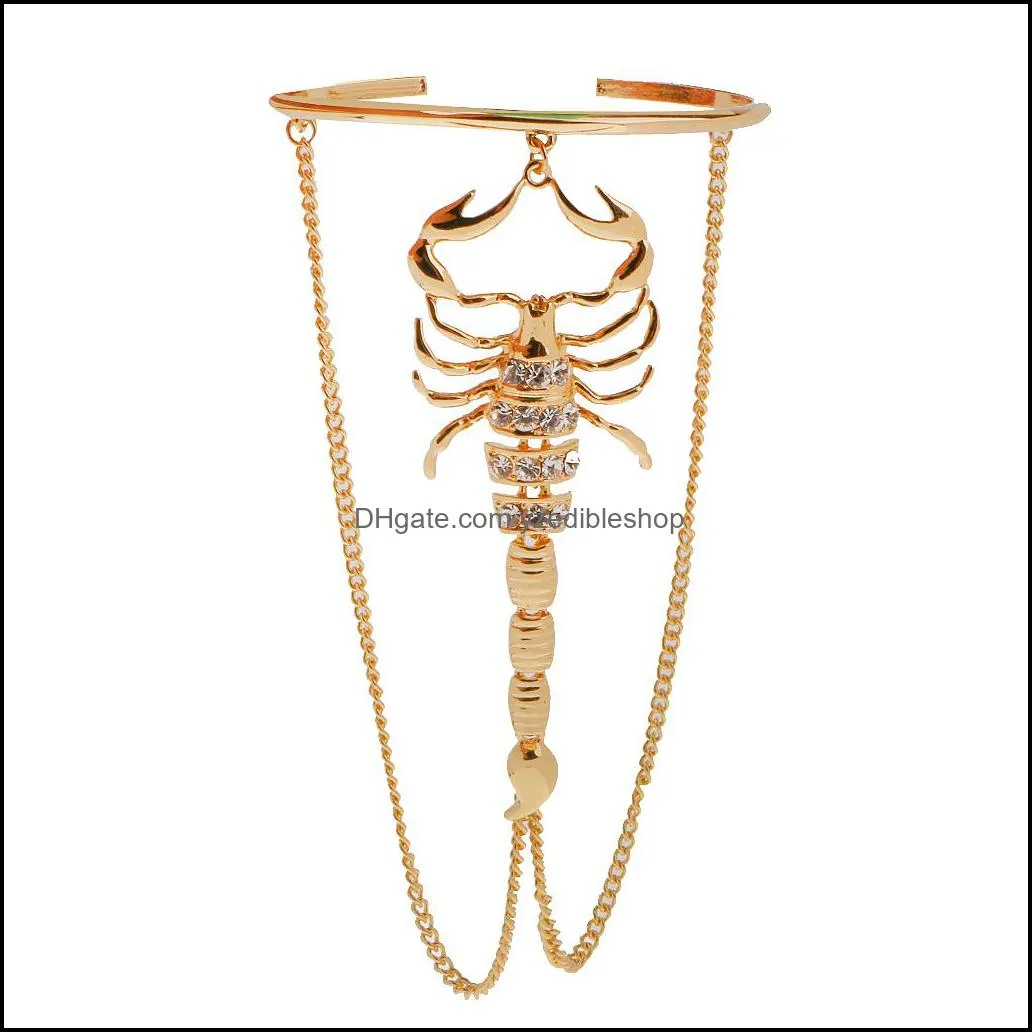 halloween scorpion upper arm bracelet slave harness cuff armlet armband gold for women love retro bracelet bangle jewelry yzedibleshop