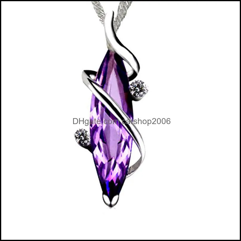 amethyst necklace crystal purple pendant necklace for woman charm jewelry gift decorativas raw stone jewelry silver necklaces carshop2006
