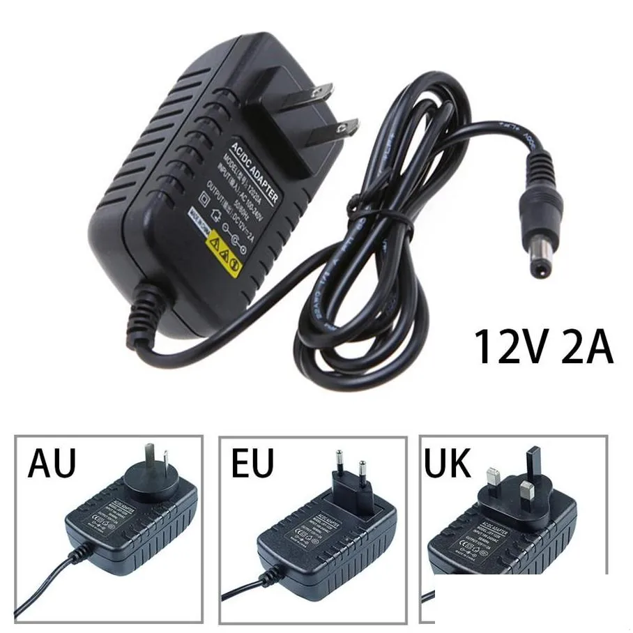 dc12v 2a 24w power adapter wall  power adapter ac 100240v to dc 12v 2a converter uk/us/eu/au standard plug