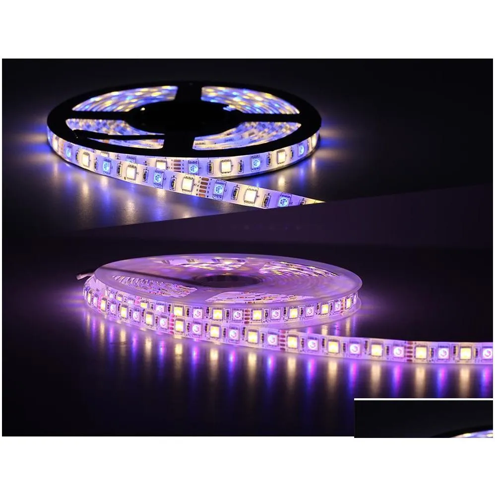 led strip 5050 rgbw dc 12v / 24v flexible led light rgb add white / rgb add warm white 60 led/m 96 led/m 5m/lot