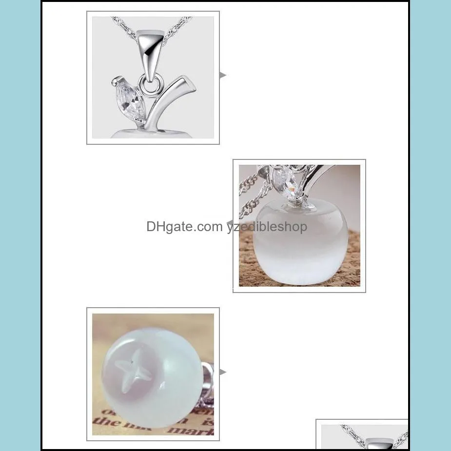 pretty 925 sterling silver necklaces lovely silver jewelry  opal necklaces pendant yzedibleshop