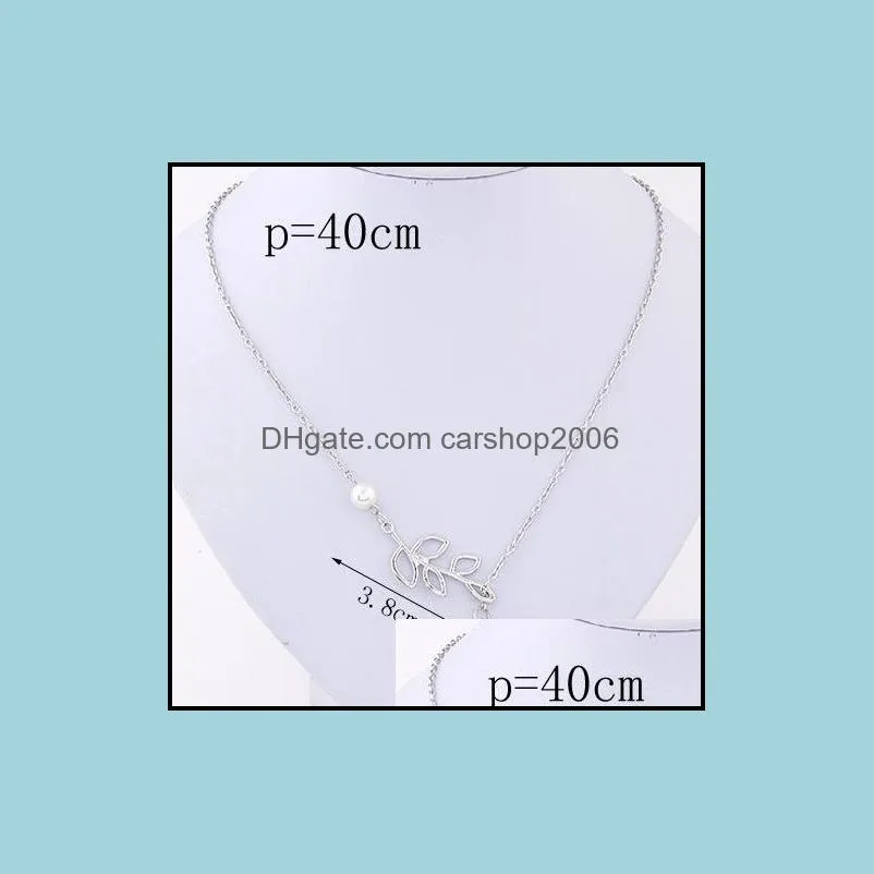 necklaces pendant beautifully simple leaves choker collar statement pendant necklace 925 silver fashion korean jewelry pearl necklaces carshop2006