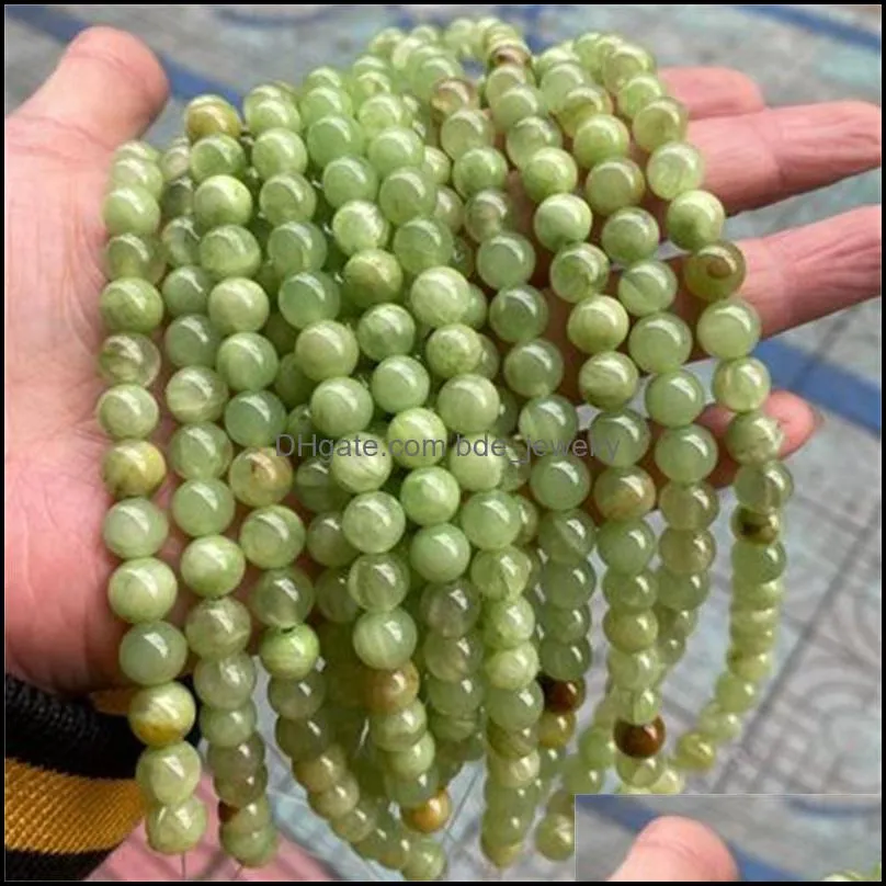 4/6/8/10/12mm round natural southern jade stone beads diy loose green jade bead for jewelry making bracelet strand 15 111 q2