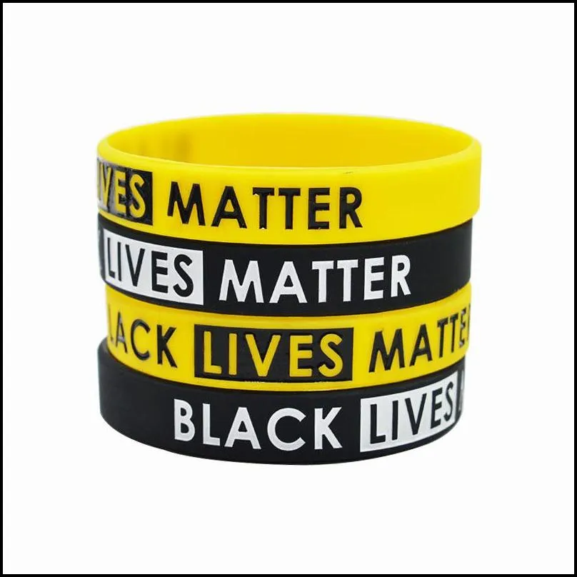 black lives matter bracelet silicone rubber wristband wrist band sport bangle for men women gift