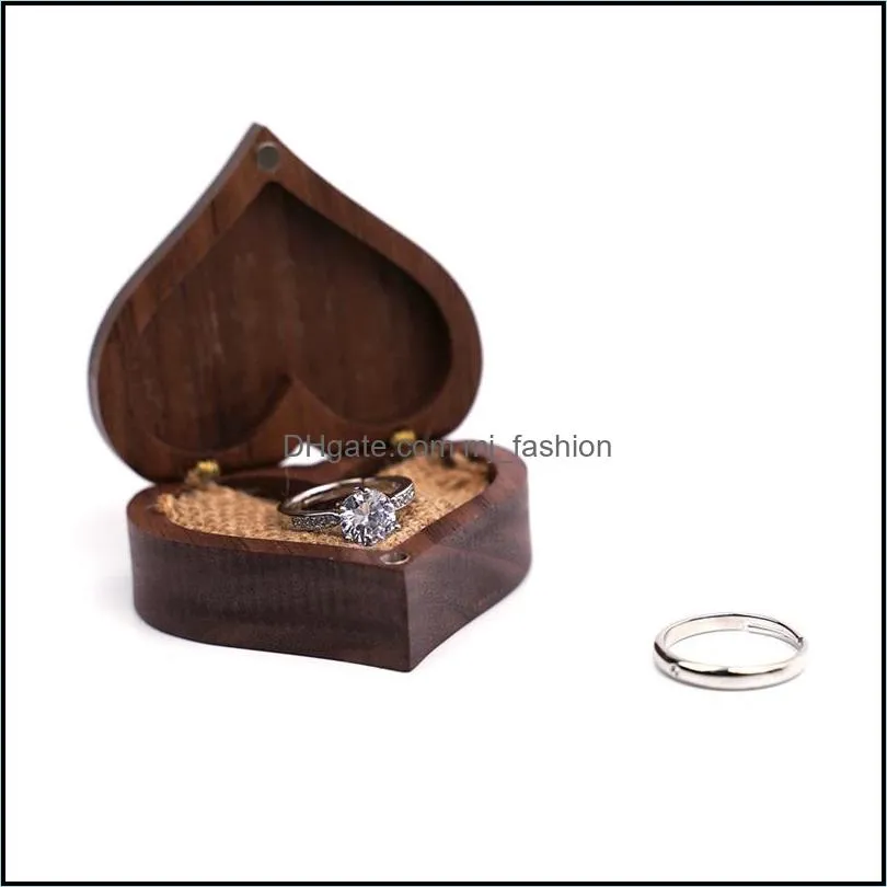 wood engagement ring bearer boxes rustic bride groom wedding ring box pillow engraved name square gift wooden jewelry box 500 h1