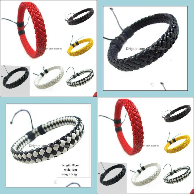 leather bracelets for women fashion braided leather bracelet cuff bangle wristband brand bracelet yzedibleshop