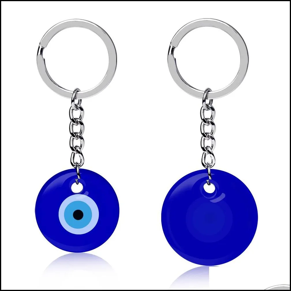 turkish evil blue eye key ring charms pendants crafting glass keychain with keyring hanging ornament jewelry accessories amulet for good