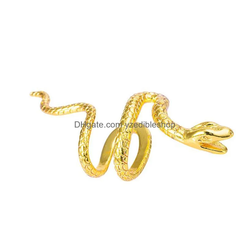 fashion jewelry copper snake ear clip ajustable ear bone nail earclip single piece clip cuff