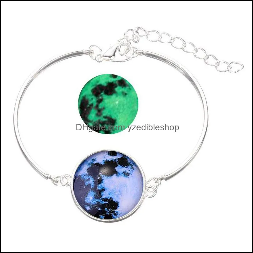 crystal bracelet jewelry glow in the series planet bracelets glass cabochon bracelet yzedibleshop