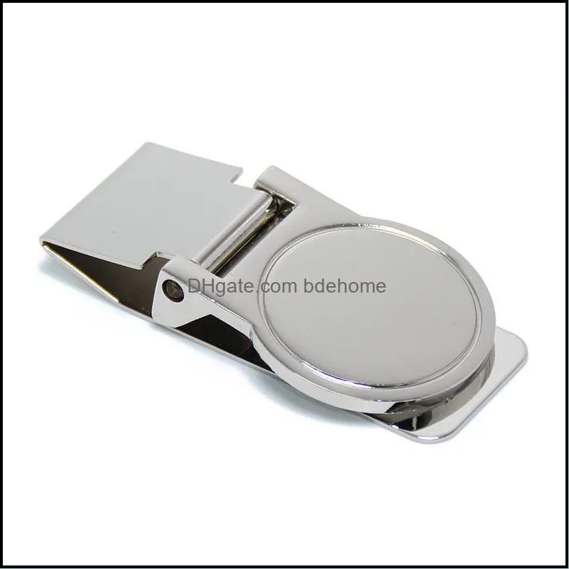 mens money clips stainless steel alloy circular  card clip perfect for personalized gift 470 h1