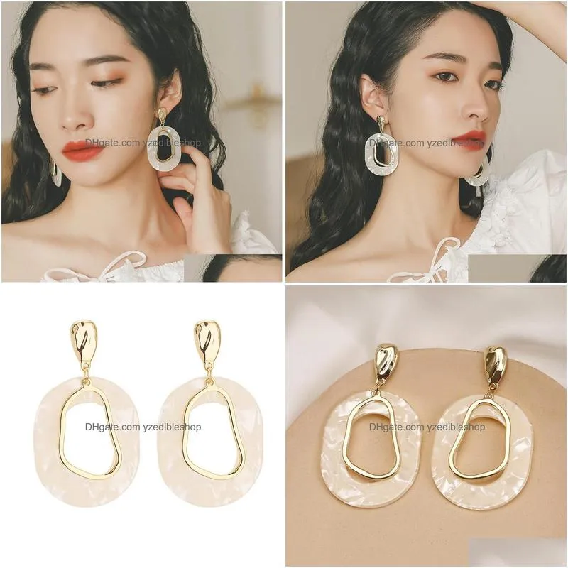 fashion jewelry s925 silver post geometric hoop earrings dangle stud earrings