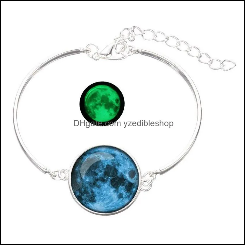 crystal bracelet jewelry glow in the series planet bracelets glass cabochon bracelet yzedibleshop