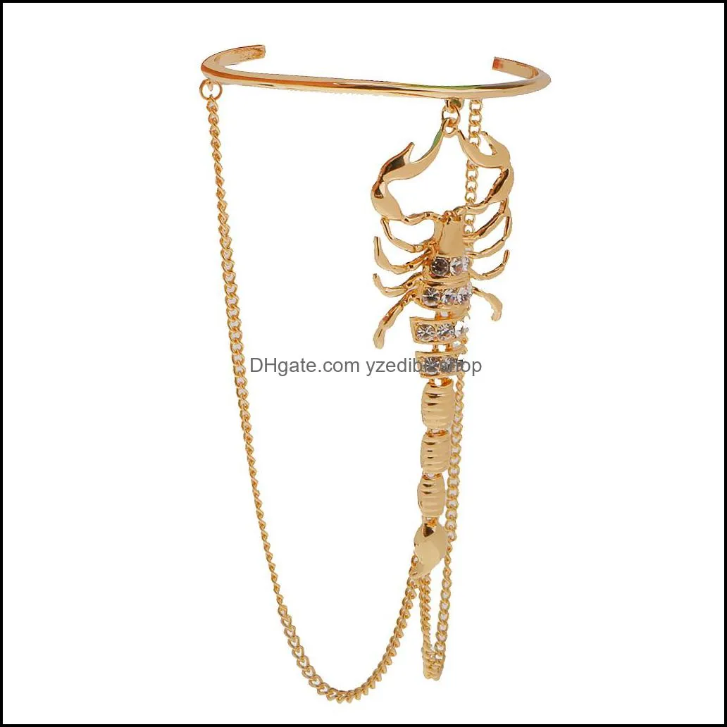 halloween scorpion upper arm bracelet slave harness cuff armlet armband gold for women love retro bracelet bangle jewelry yzedibleshop
