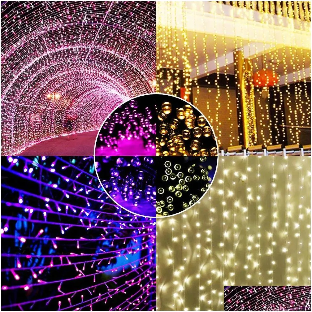 solar led string fairy light 10m 20m 30m 50m 100m waterproof garland large solar panel fast charge lamp for christmas garden decor