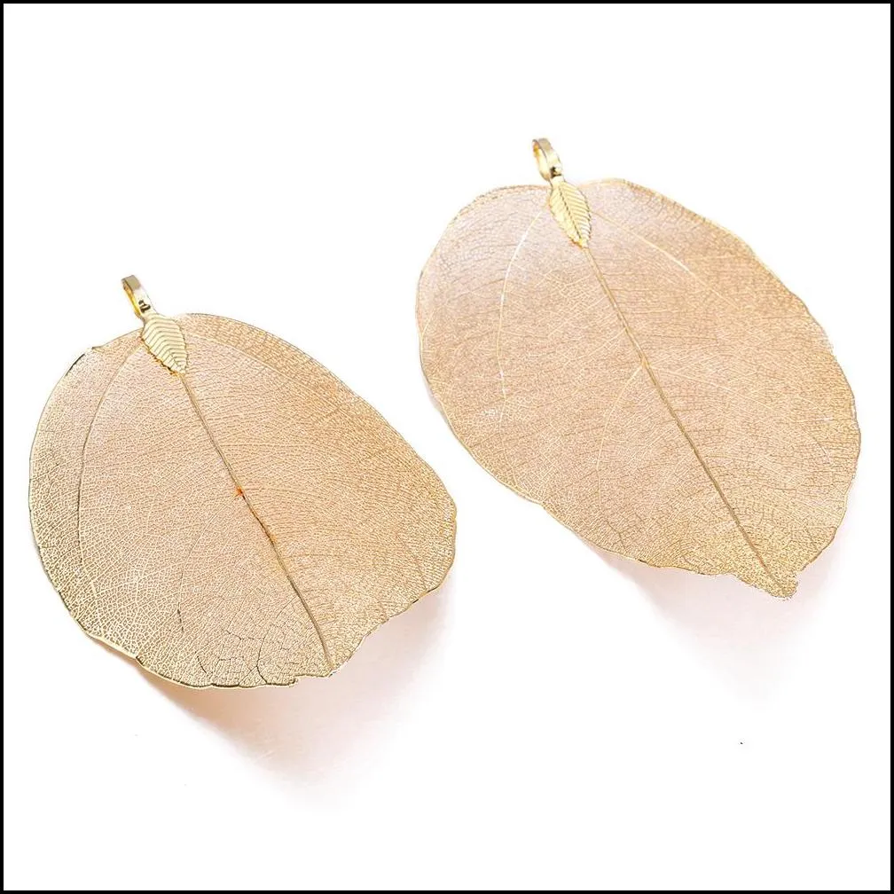 fashion shape random alloy natural leaf charms for jewelry making womens pendant handmade hanging crafts for diy fashion necklace