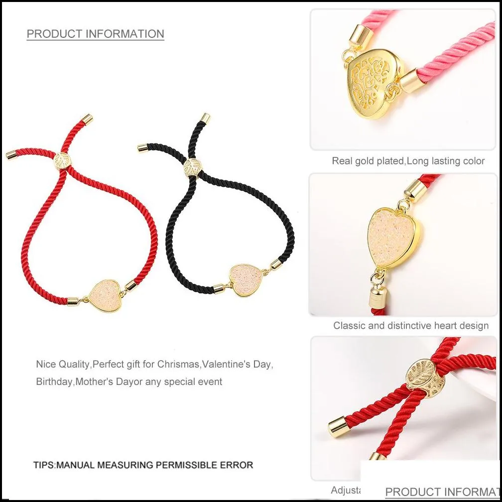 boho ethnic copper zircon cross heart charm bracelet for women colorful design handmade braided rope friendship bracelets with card