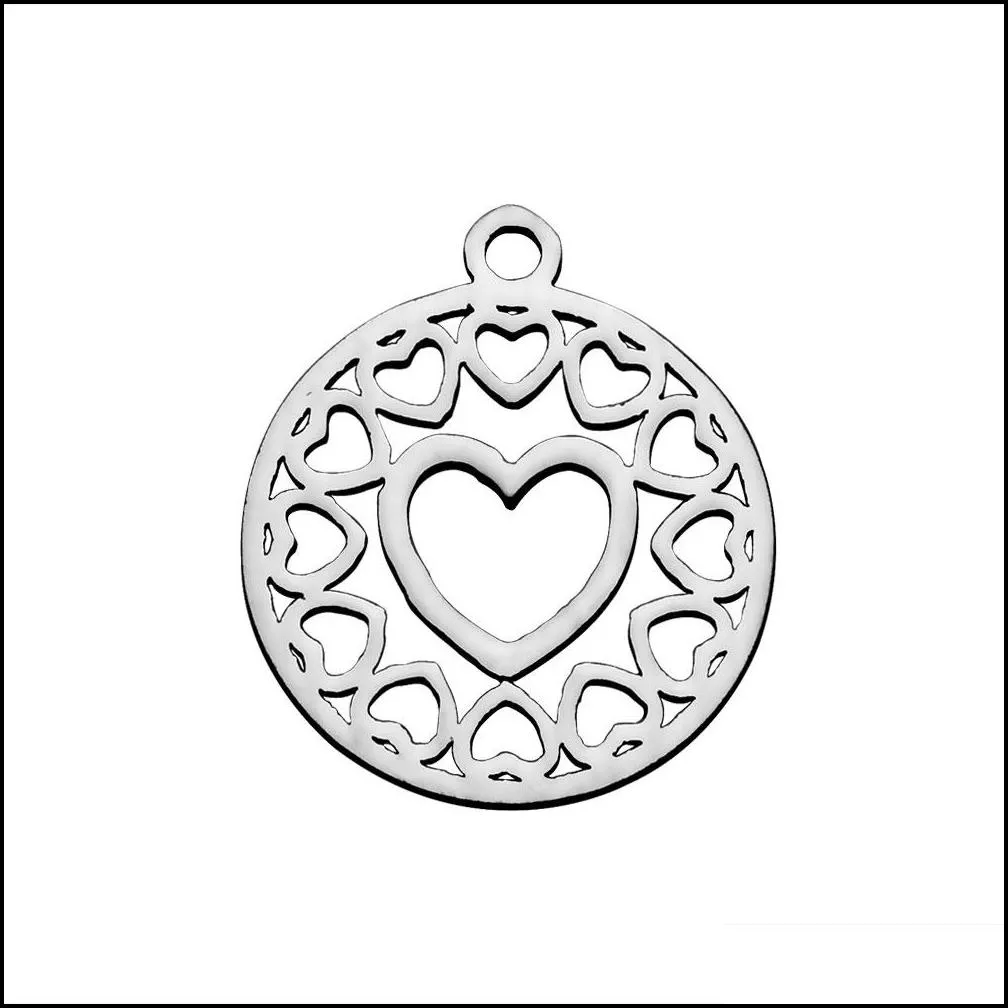 stainless steel mom charm pendant round love keychain necklace bracelet pendant diy jewelry accessories wholesale