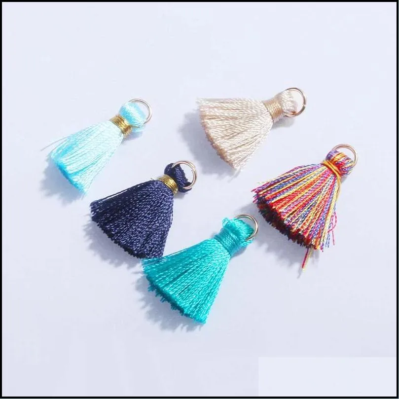 colorful bohemian handmade mini cotton tassels small tassels for earrings necklace bracelet making jewelry findings charms wholesale