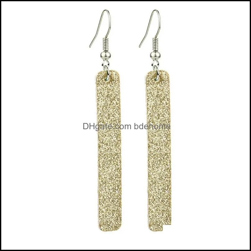 classic sequin glitter pu leather dangle earrings for women personalized star teardrop jewelry statement earrings 3588 q2