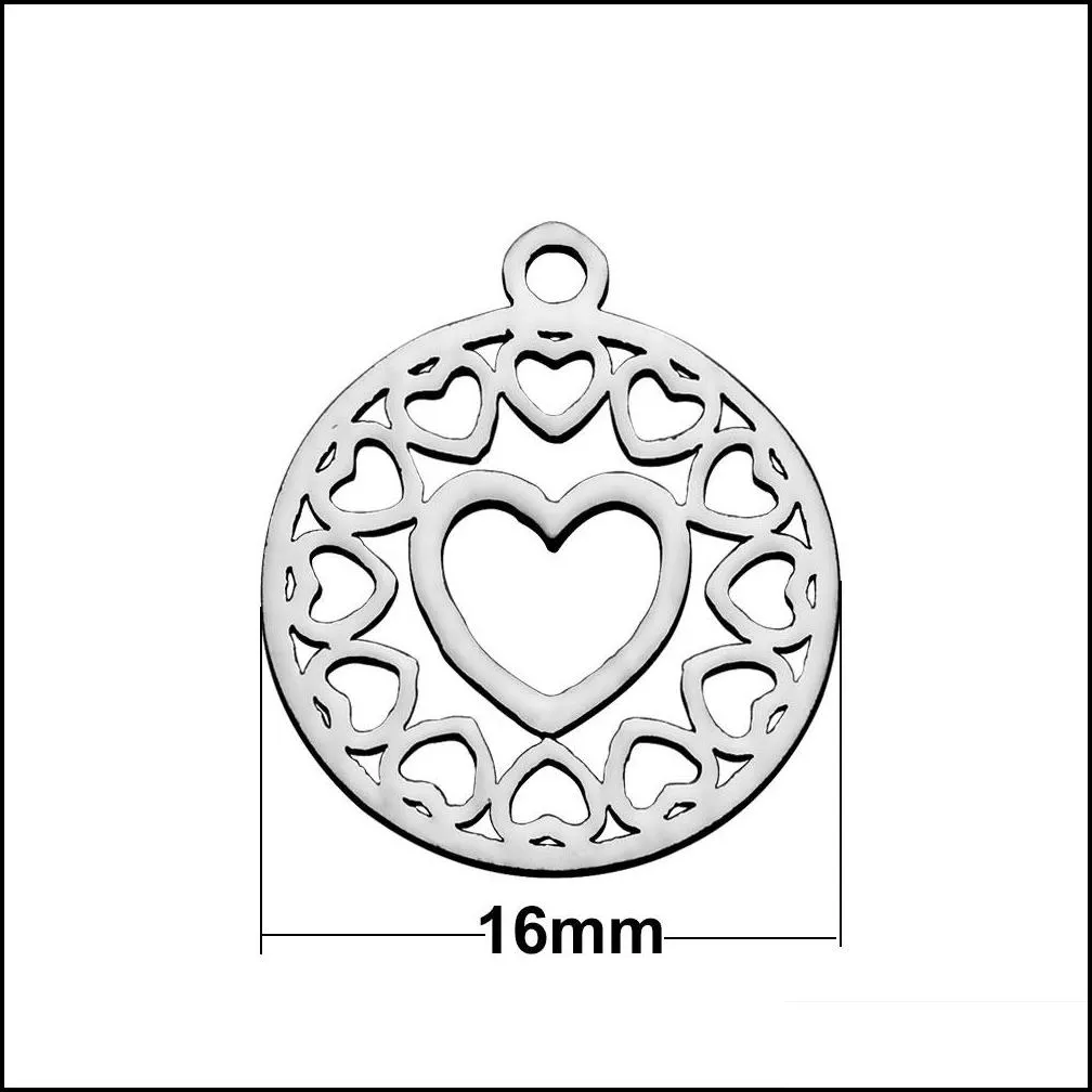 stainless steel mom charm pendant round love keychain necklace bracelet pendant diy jewelry accessories wholesale