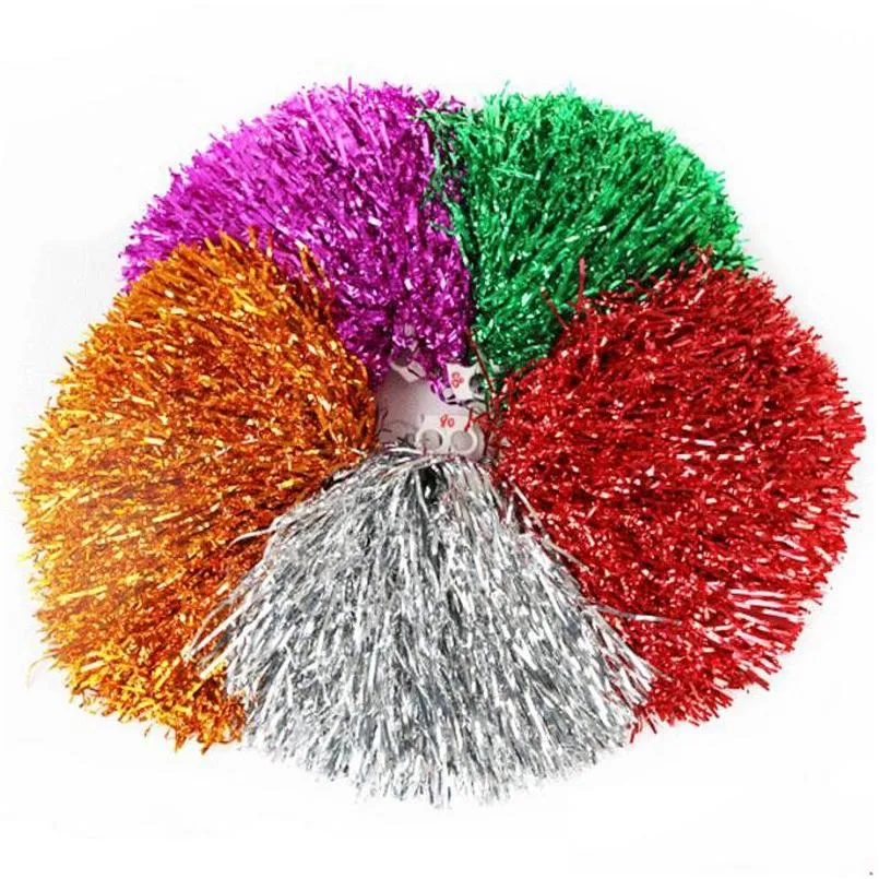 colorful hands cheerleading flower ball customized straight shank plastic wire cheer stage performance dance sticks rocking ball