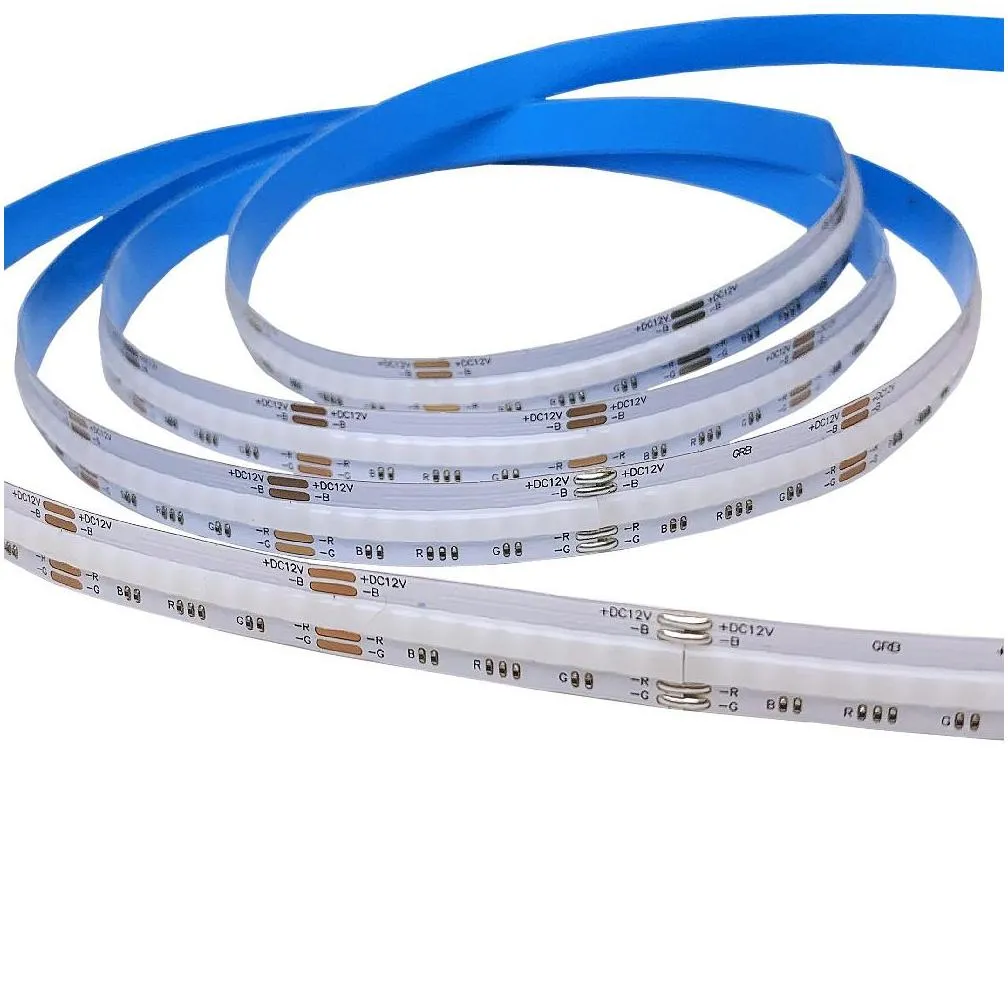 rgb cob led strip lamp 12v 24v 810 840 leds/m 10mm pcb fob flexible tape light high density ra90 linear dimmable rope 5m/roll