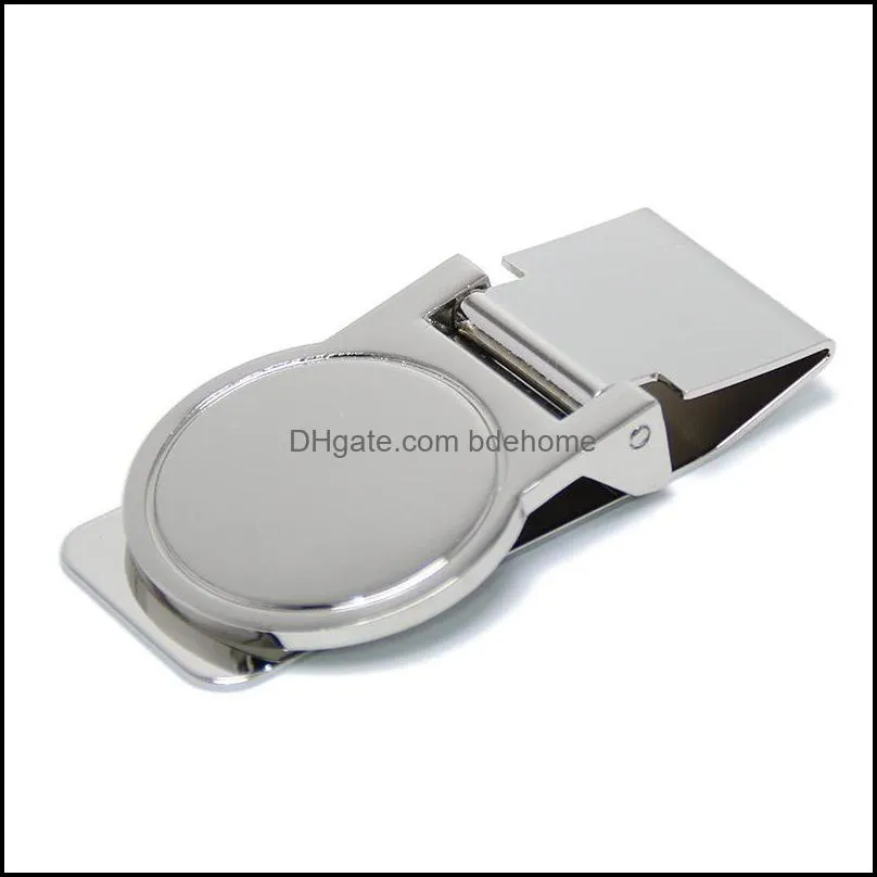 mens money clips stainless steel alloy circular  card clip perfect for personalized gift 470 h1