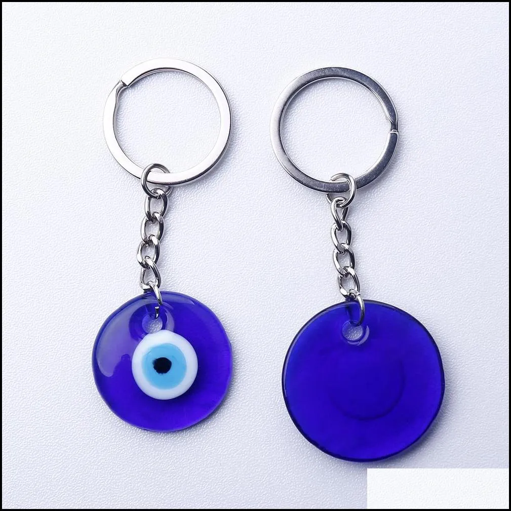 turkish evil blue eye key ring charms pendants crafting glass keychain with keyring hanging ornament jewelry accessories amulet for good