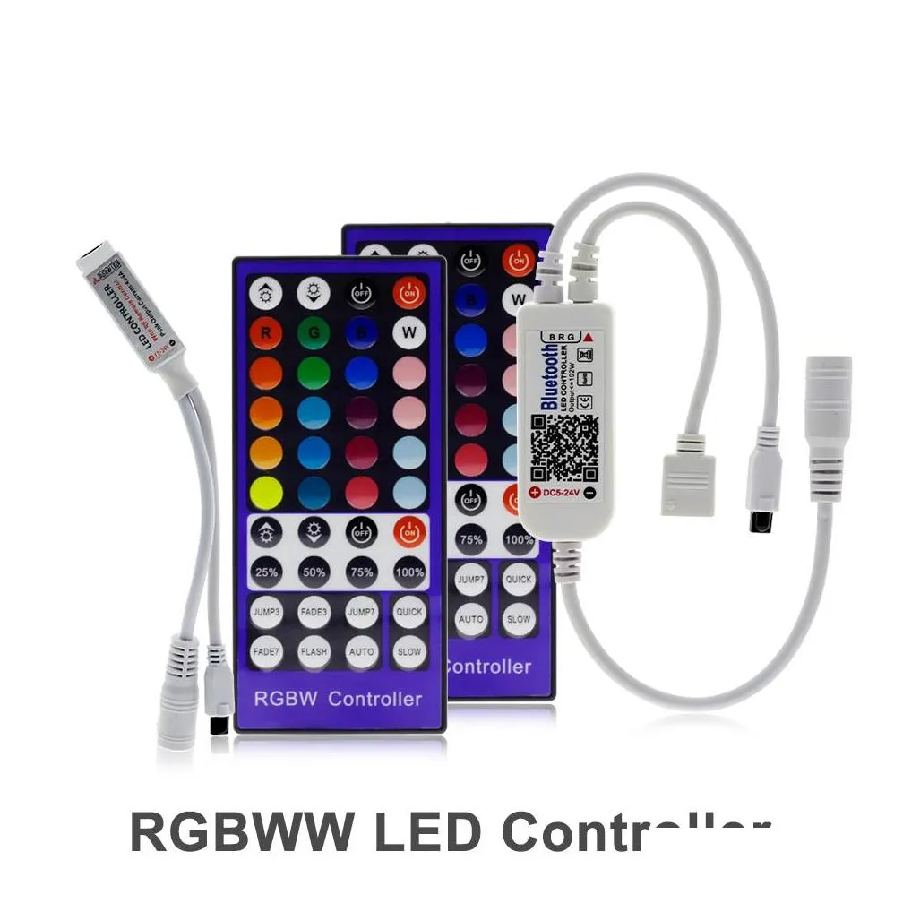 rgbw led controller dc12v 40key ir remote control / bluetooth control for rgbw or rgbww led strip lights