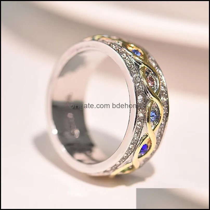 our family is forever classical jewelry 925 sterling silver colorful zircon promise party women wedding engagement band ring gift 1077