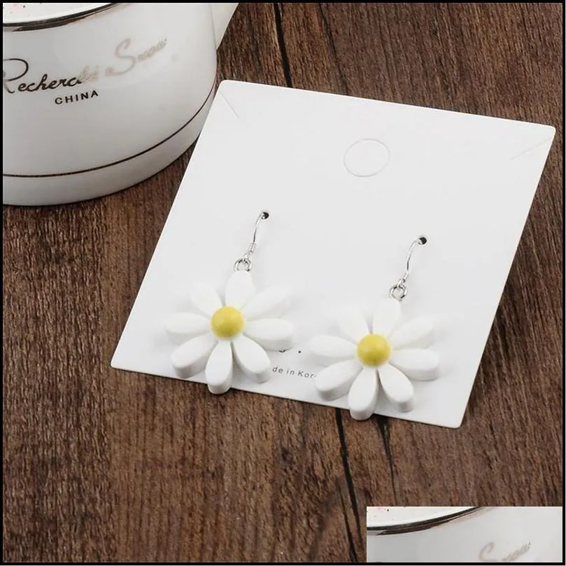 unique design personality resin daisy pendant dangle earring for women girls fashion colorful flowers drop earring jewelry gift