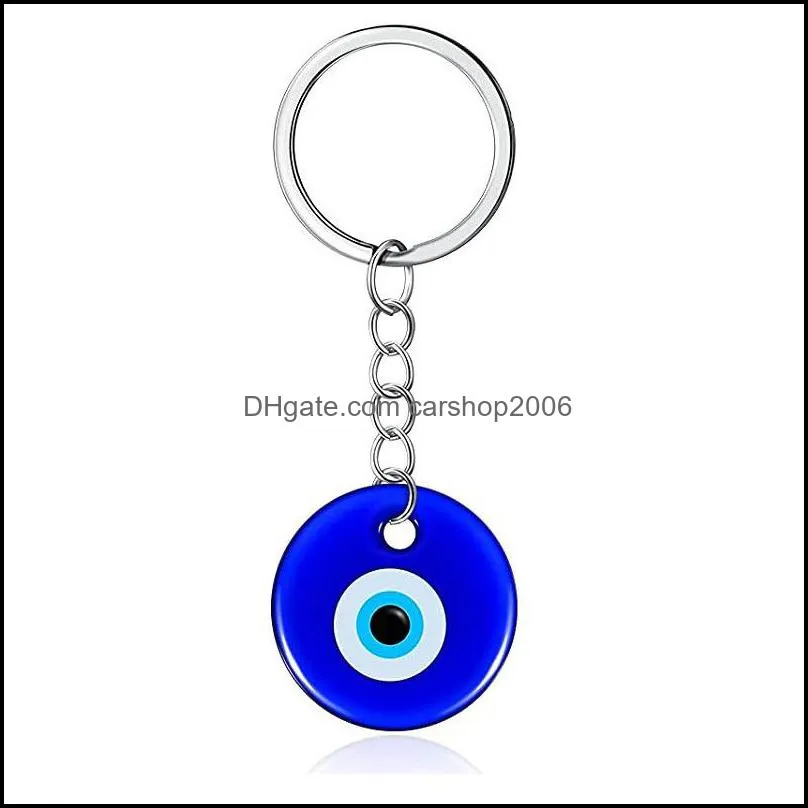 turkish evil blue eye keychain car key rings amulet lucky charm hanging pendant jewelry 467 h1