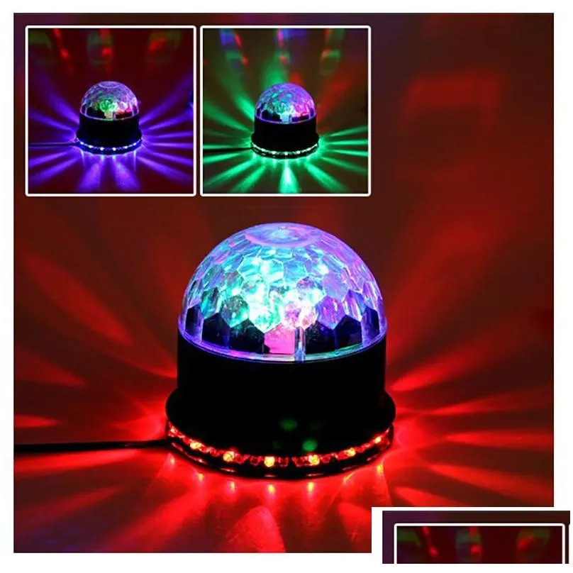 15w 2in1 voiceactivated rgb crystal magic ball 48 leds stage lighting effect light lamp led light auto for disco party