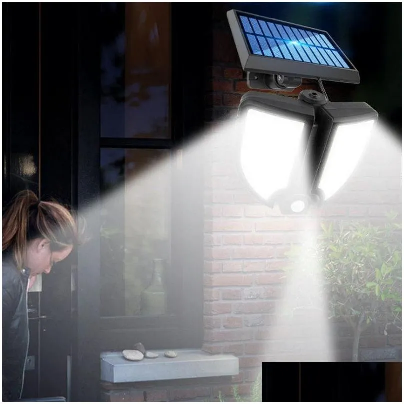 90led solar wall lamp motion sensor waterproof led street light security garden solar lamps with remote control rechargeable outdoor