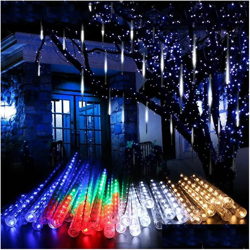 30cm 50cm waterproof meteor shower rain tubes led lighting for party wedding decoration christmas holiday led meteor light