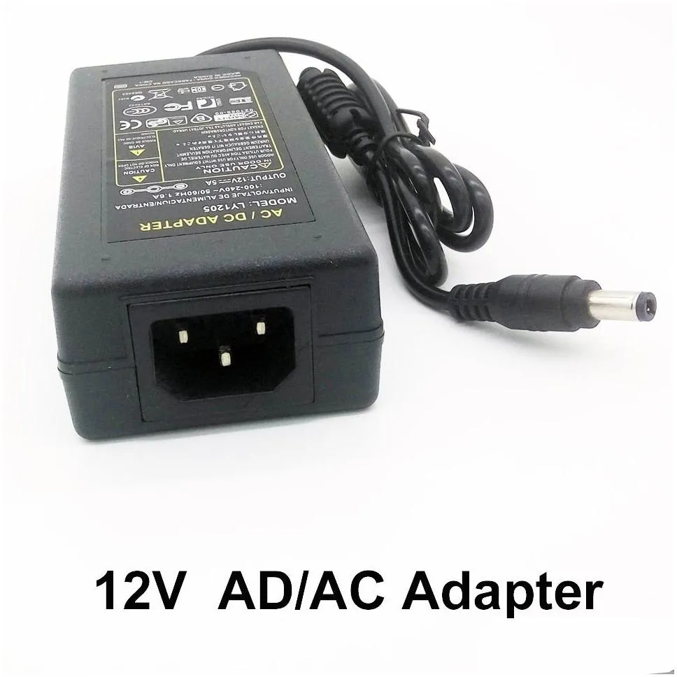 transformer power supply for led strip light 5630 5050 3528 smd 100240v ac/dc 12v 5a adapter for led rgb strip light