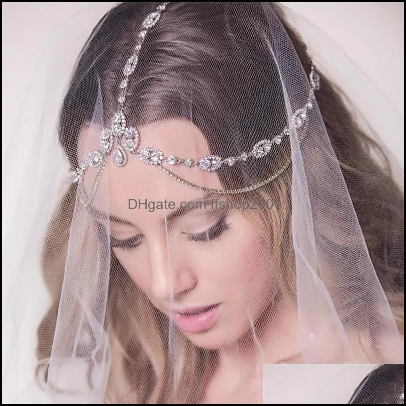 stonefans boho head chain fairy tiara with stone head jewellery for women bridal wedding crystal forehead headpiece chain party 665 q2