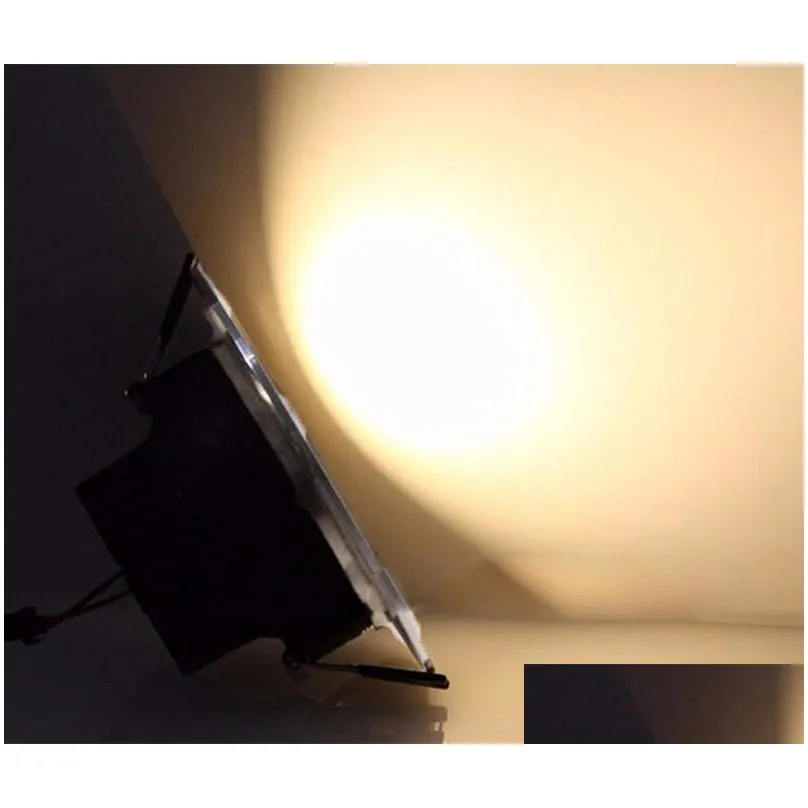 led cob downlight ac85265v 9w recessed led spot light lumination indoor decoration ceiling lamp black/silver