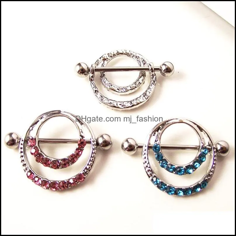 mix colors rhinestone body piercing navel belly button ring 316l allergic medical for men and women c024 861 r2