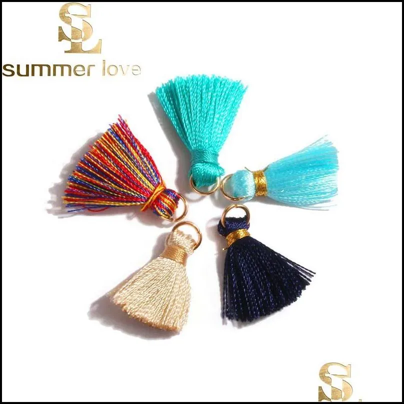 colorful bohemian handmade mini cotton tassels small tassels for earrings necklace bracelet making jewelry findings charms wholesale