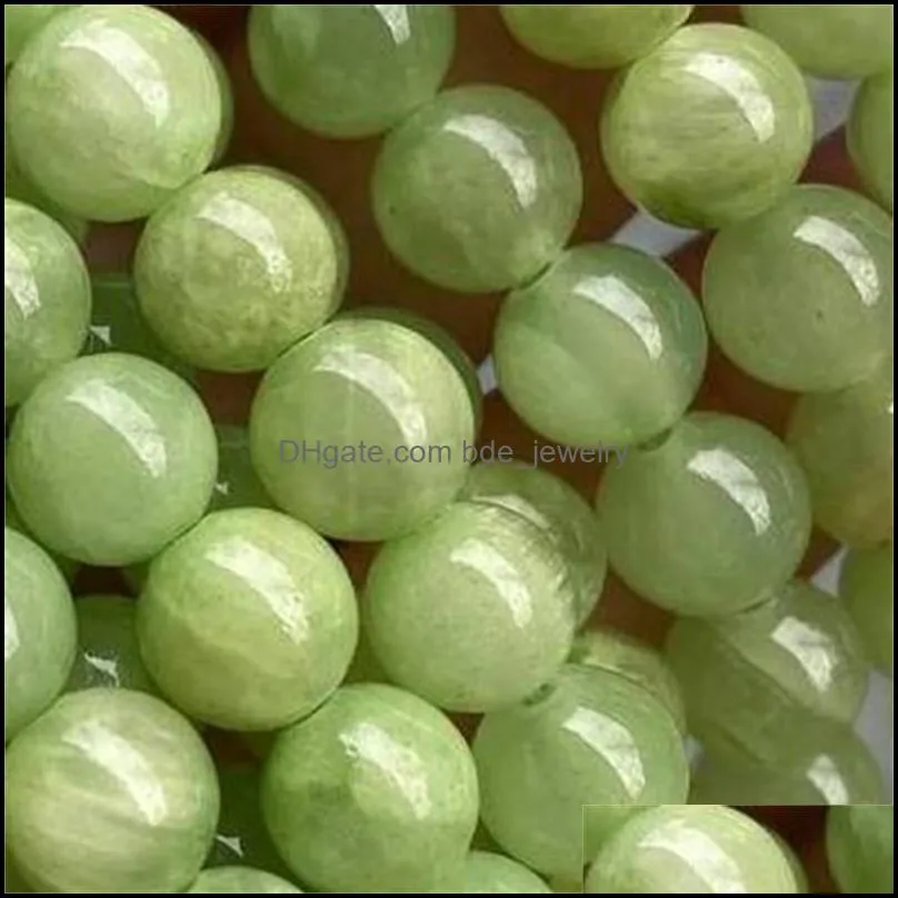 4/6/8/10/12mm round natural southern jade stone beads diy loose green jade bead for jewelry making bracelet strand 15 111 q2